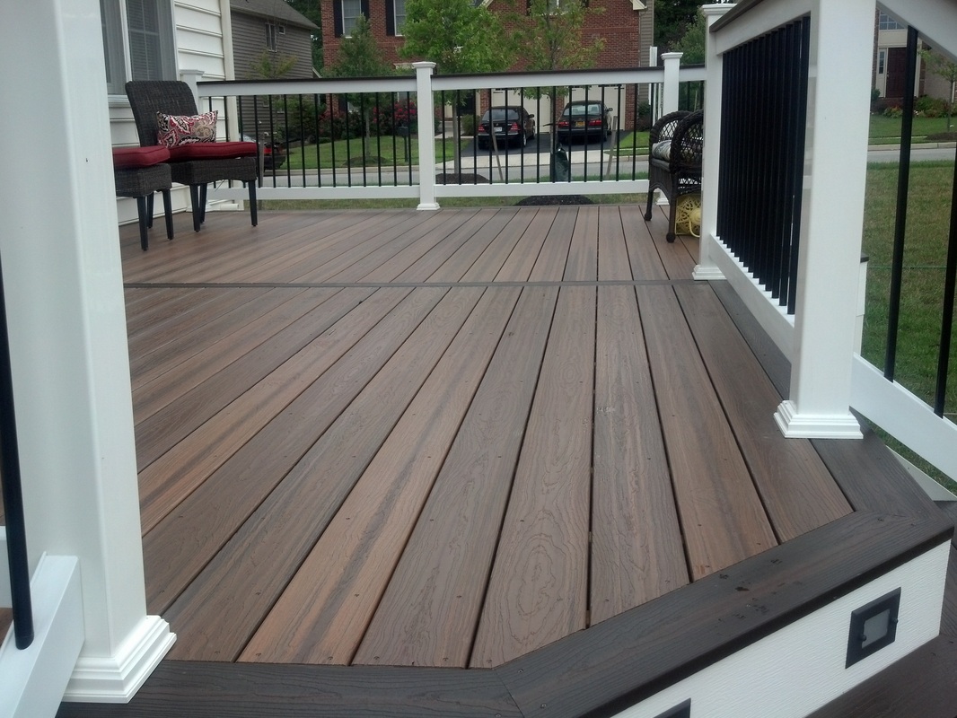 Harford County Maryland Evergrain Envisions Spiced Teak Decking with Rustic Walnut Picture Framing.